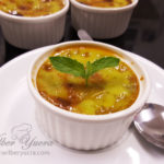 flan de albahaca y naranja
